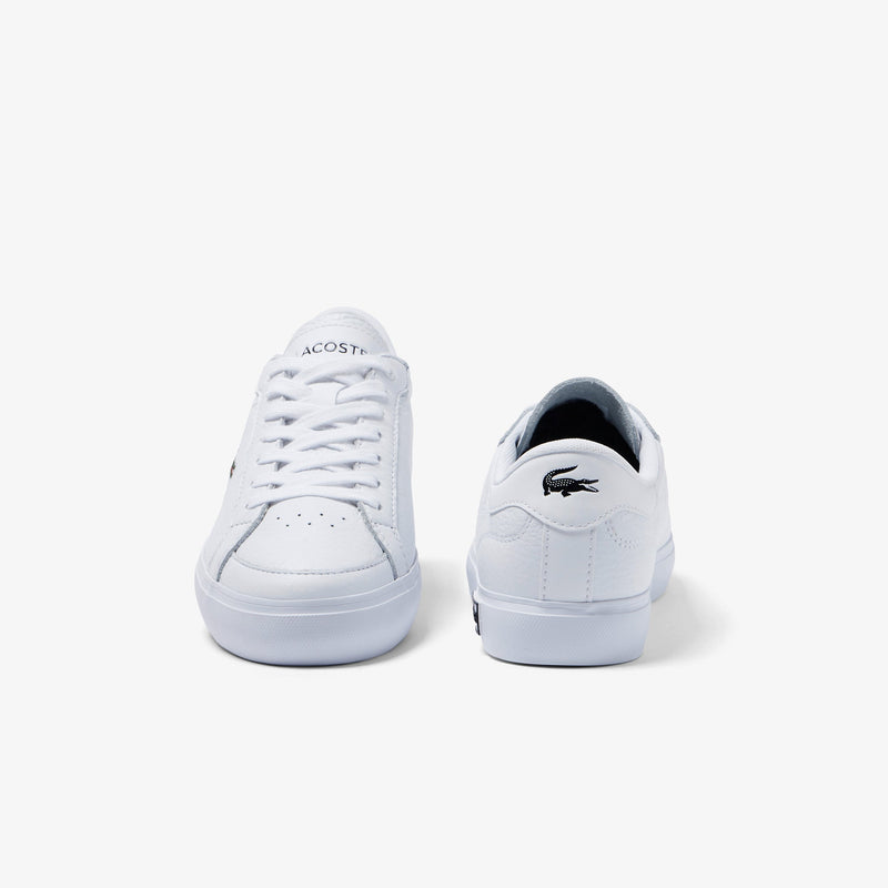 Women's Lacoste Powercourt Leather Considered Detailing Trainers