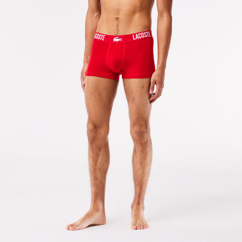 Men's Lacoste Branded Jersey Trunk Three-Pack