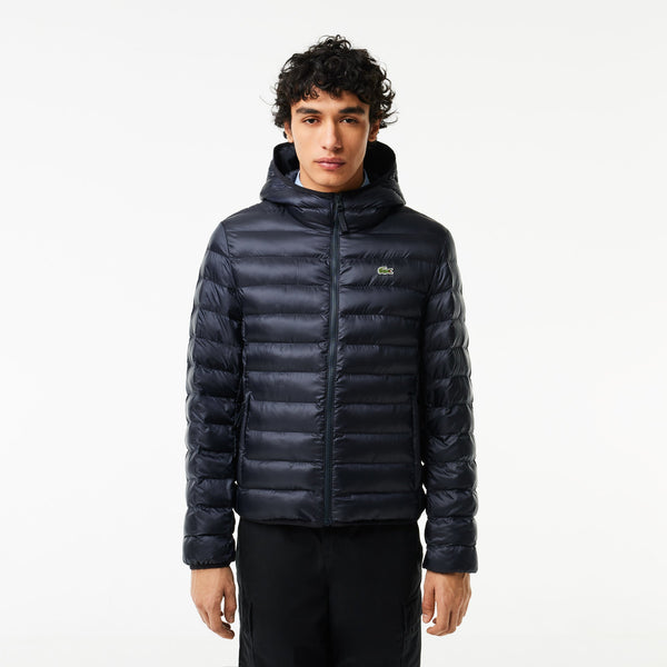 Men's Lacoste Quilted Hooded Short Jacket