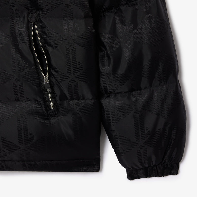 Water-Repellent Monogram Jacquard Down Jacket