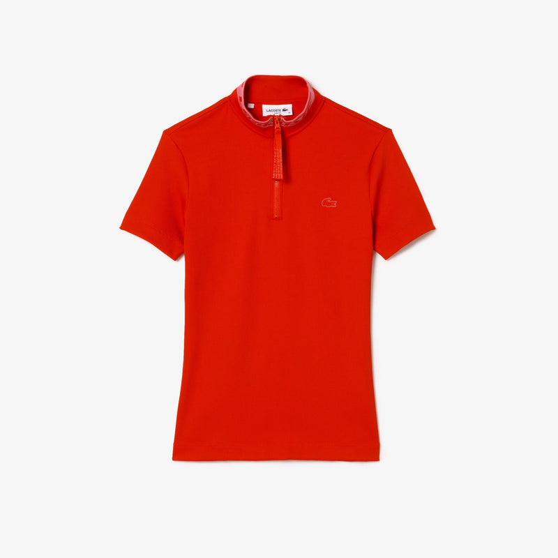 Women’s Lacoste Jacquard Zip Polo Shirt