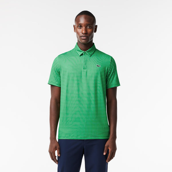 Men’s Lacoste Golf Printed Recycled Polyester Polo Shirt