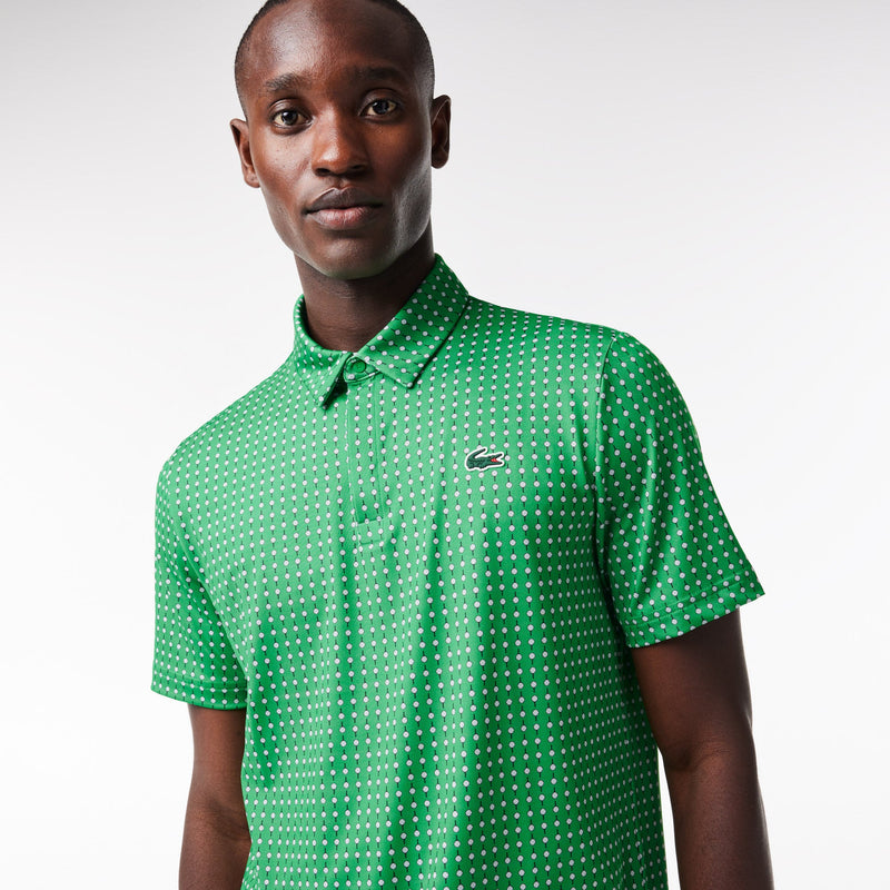 Men’s Lacoste Golf Printed Recycled Polyester Polo Shirt