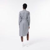 Oversized Striped Cotton Poplin Shirt Dress