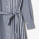 Oversized Striped Cotton Poplin Shirt Dress