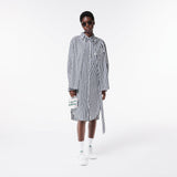 Oversized Striped Cotton Poplin Shirt Dress