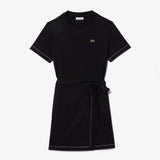 Short Sleeved Contrast Trim Oversized Jersey Dress