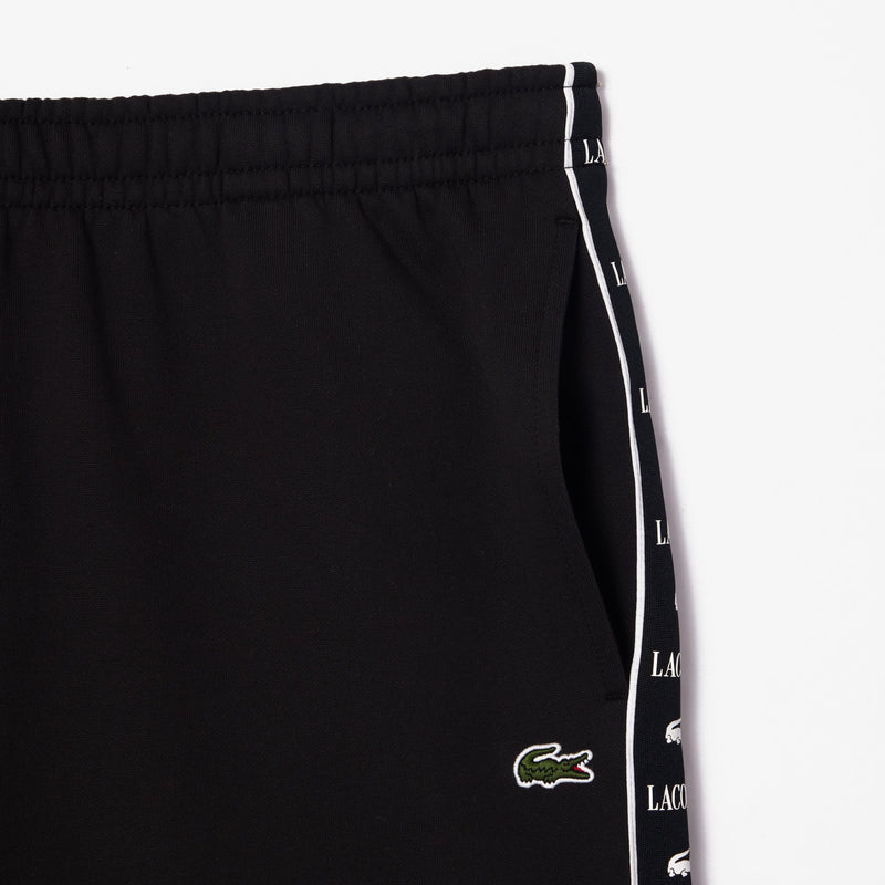 Logo Stripe Fleece Jogger Shorts