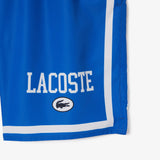 Long Lacoste Print Swim Trunks