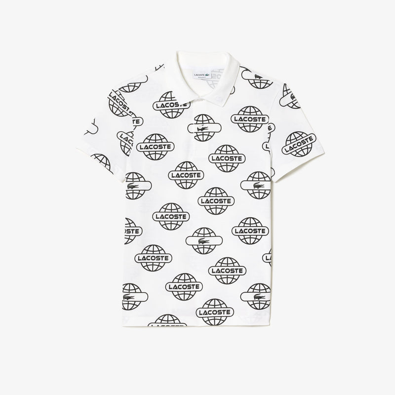 Globe Print Ultralight Piqué Lacoste Movement Polo Shirt