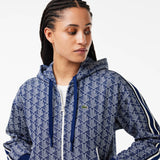 Monogram Jacquard Zip Front Hoodie