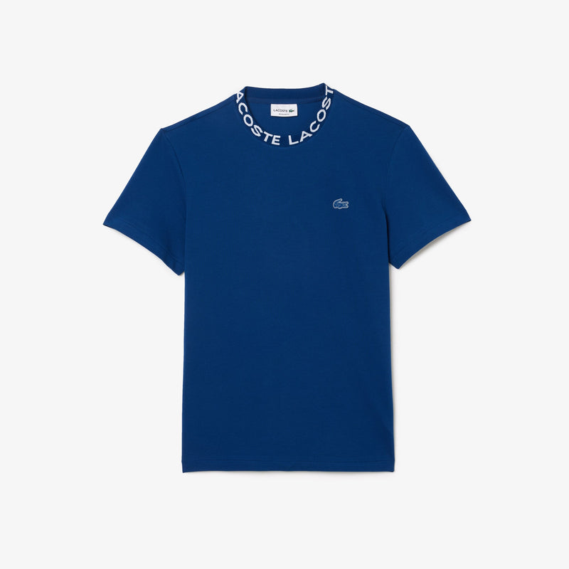 Jacquard Neck Piqué T-shirt